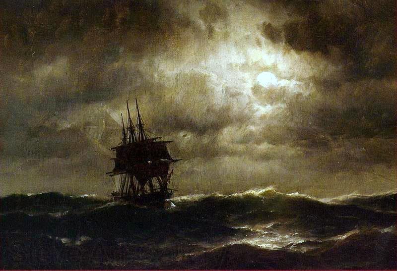 Eduardo de Martino Veleiro em alto mar France oil painting art